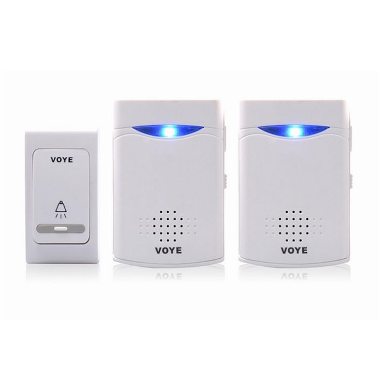 

VOYE V006B2 Wireless Remote Control Chime Door Bell with Double-Receiver(White) белый