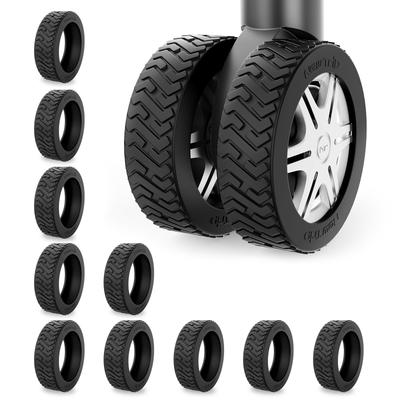 Wheel Covers for Tire Wheel Noise Suitable for Black [New Trip] Suitcases, Covers, Carry-on Cases, Protection, Anti-Slip, Reduction, 5.0cm Diameter,