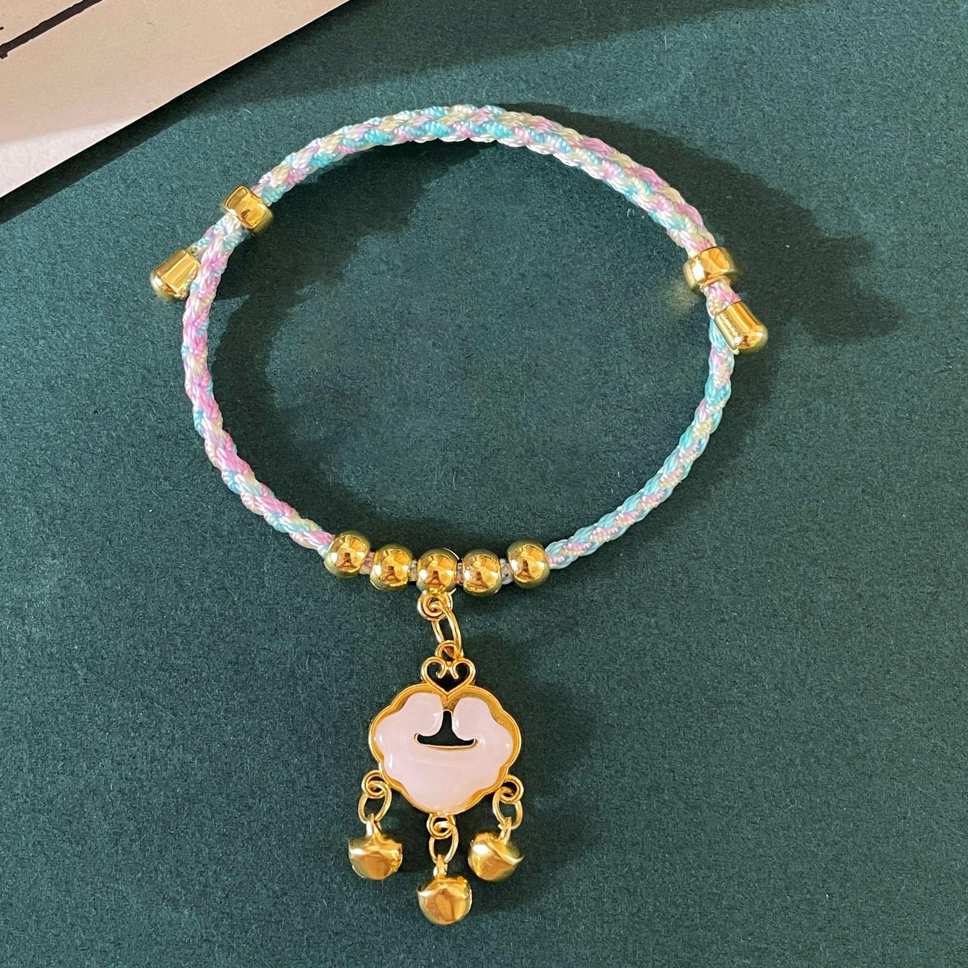 

Плетеный веревочный счастливый благословение маленькая рыбка счастливый мешочек подвеска свет браслет изысканный нишевый известный этнический стиль нишевый темперамент универсальные украшения