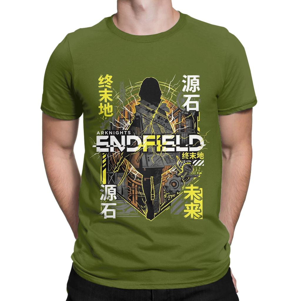 Unisexs Womens Arknights Endfield The Factory Must Grow T Shirt Cotton Print Tee Shirts Top Clothing