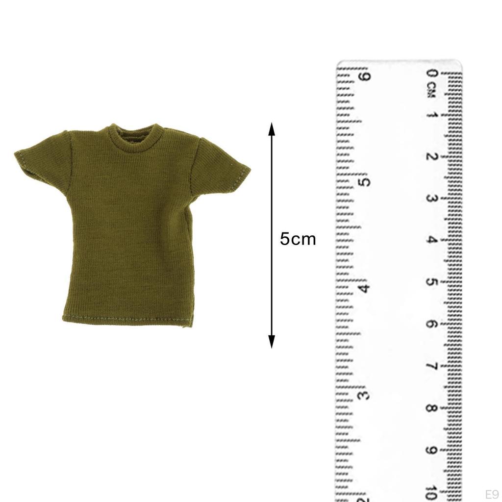 1/12 Scale Doll Clothing for 6 Inch Figures, Short Sleeve Outfit Action Figures