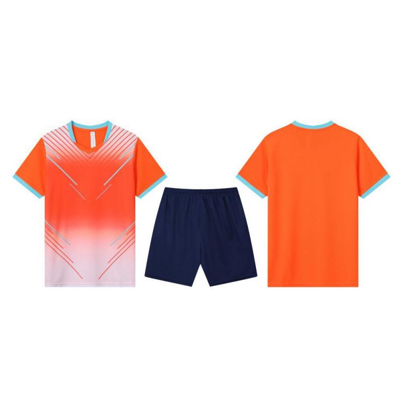 

Quick-Dry Mesh Sports Set: Short-Sleeve T-Shirt & Ice Silk Shorts for Running, Football & School Competitions Extra Large флуоресцентный оранжевый