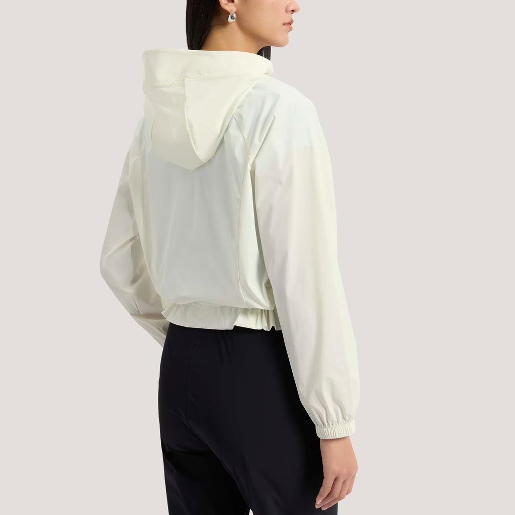 Adidas Soft Lux Lightweight Cool Feel UPF50+ Woven Loose Short Zip Hooded Long Sleeve Jacket Women jackets KH2713