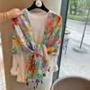 Women Thin Lightweight Versatile Long Scarf Dual Use Sunscreen Travel Shawl