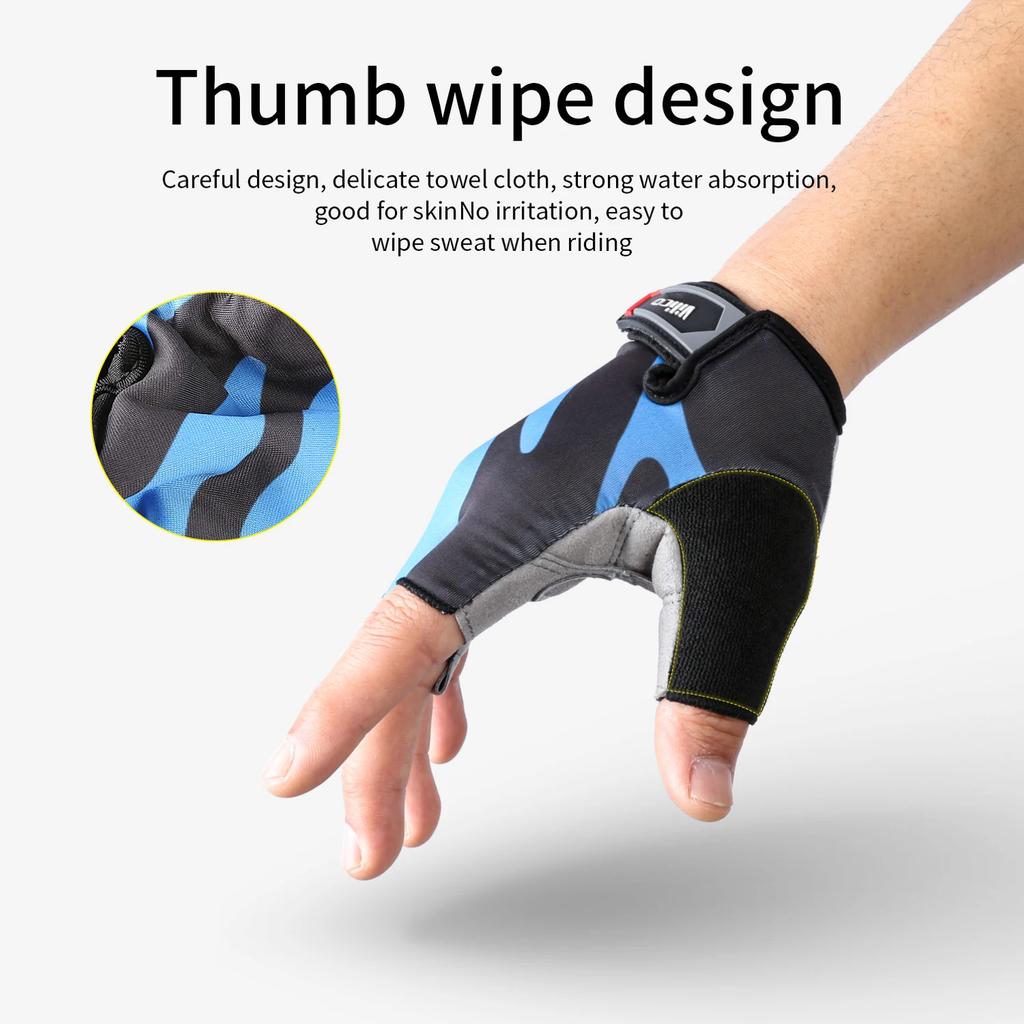 Cycling Gloves Half Finger Breathable Anti-Slip Shock Absorbing Lightweight for Road Mountain Bike Outdoor Sports Men Women