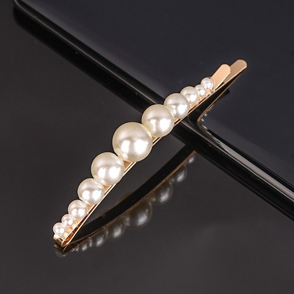 Headdress Hairpin Simple Barrette New Pearls Hair Clips  Girls