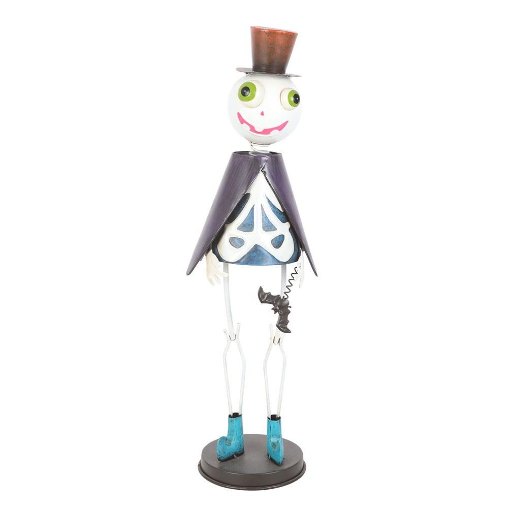 Something Different Metal Skeleton With Top Hat Ornament