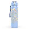 1PC Dry White Dandelion Wild Flower Print 750ml Color Plastic Sports Water Bottle Leakproof Flip Straw Lid Suitable for Sports Office Home Use