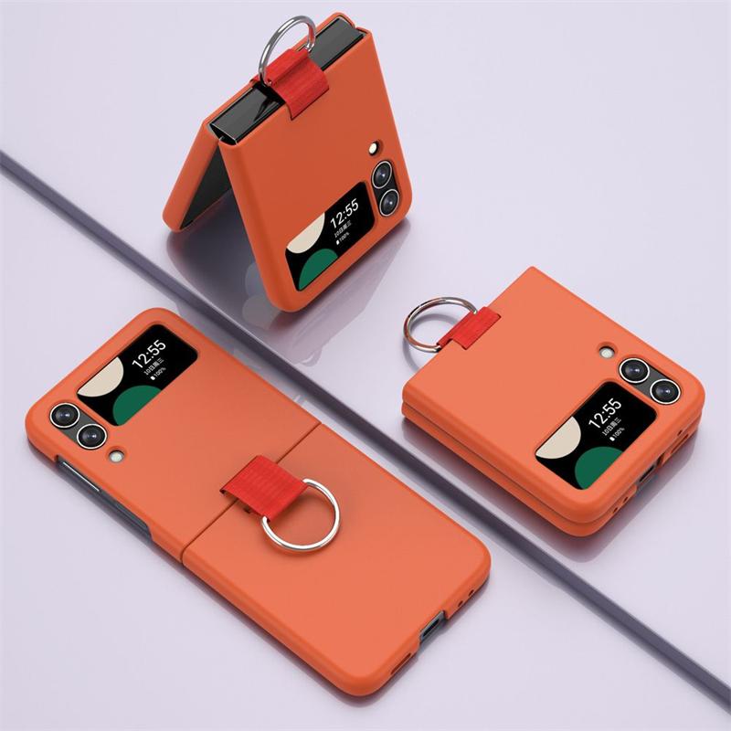 Skládací pouzdro s přezkou Simplicity Fashion pro Samsung Galaxy Z Flip 3 4 5 5G, nárazuvzdorné, měkké silikonové zadní kryty