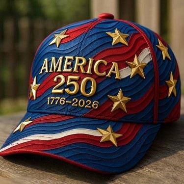 D Digital Printed Hat, New American Anniversary Baseball Cap, Outdoor Shade Duck