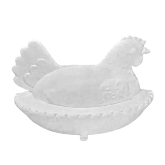 

Держатель для губок в виде курицы для кухонной раковины, 3D-печать, в форме курицы, органайзер для раковины с дренажным отверстием для ванной комнаты, кухни 1 белый