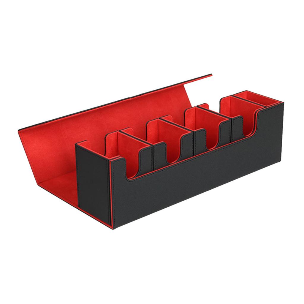 Trading Card Deck Box PU Leather for 400+ Cards Album Card Deck Storage Box