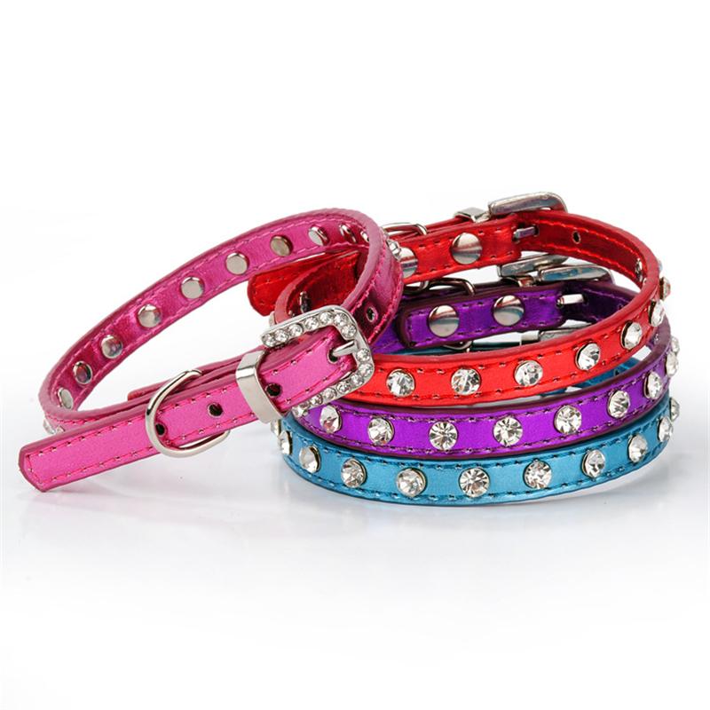 Bling Hundehalsband Mit Strass – Verstellbares Set In Lila Für Kleine Hunde Und Katzen