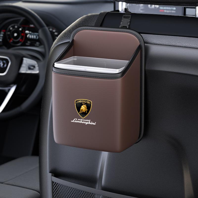 Car Sticker Seat Storage Box Vehicle-mounted Trash Canstorage Box For Lamborghini LP570 LP610 Urus LP700LP770GallardoAccessories PP47
