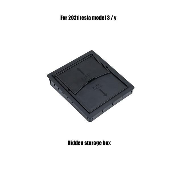 Samochodowy centralny schowek w podłokietniku do Tesla Model 3 / Y 2022 2023 Ukryty schowek Uchwyt na kubek Organizer z flokowanego materiału Pojemniki