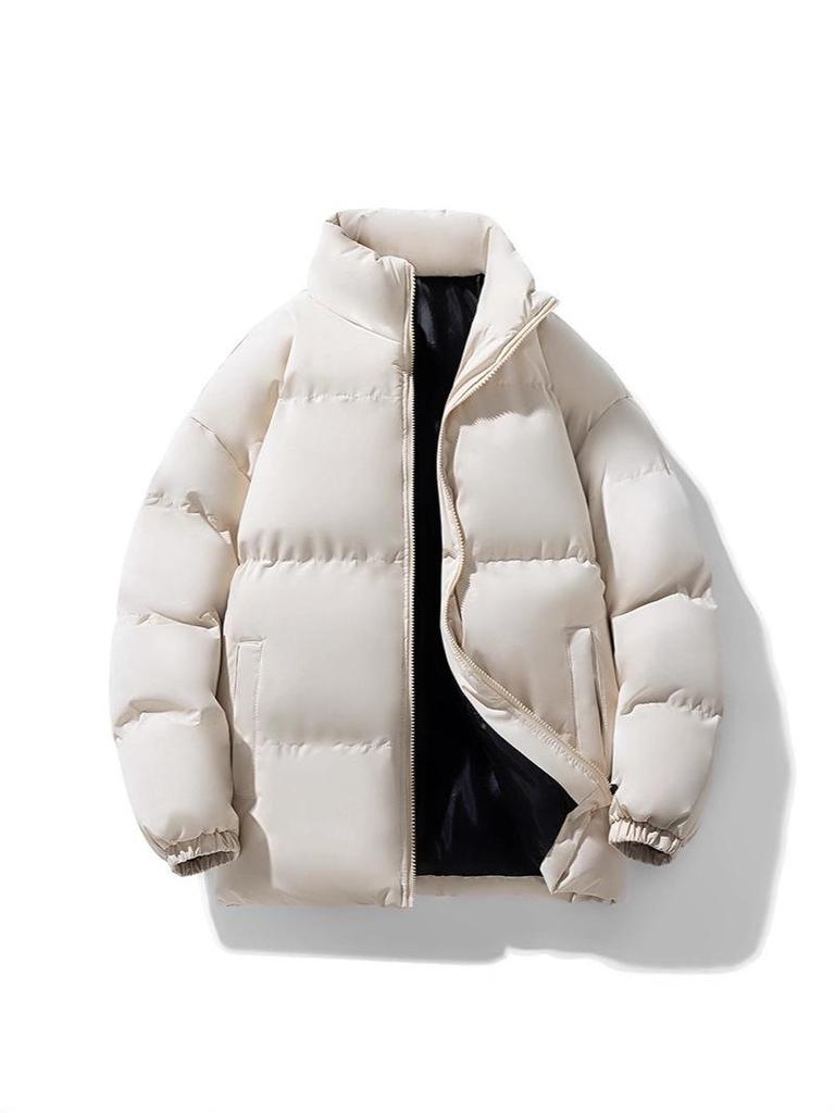 Men's 2025 Thick Padded Cotton Jacket - Loose Fit, Warm, Versatile Stand Collar Coat