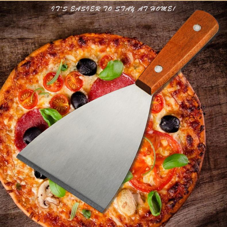Lopata din otel inoxidabil Maner din lemn Lopata de gatit Lopata Gratar Lopata Clatite Pizza Instrument