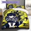 Set Copripiumino Trapuntato con Motivo Anime Federe Decorazione Casa Regalo di Compleanno (1 * copripiumino + 2 * federa, senza nucleo)