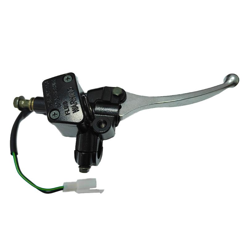 

Universal Motorcycle Bicycle Brake Pump FrontMaster Cylinder Hydraulic Brake Lever Right ForHaojue Suzuki AN125 AN 125 AN 125cc Silver handle