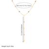 18K Gold Plated Dainty Chain Necklace , Adjustable Y-Necklace with Cross Tassel, Elegant Minimalist Jewelry for Women Daily Wear Gift