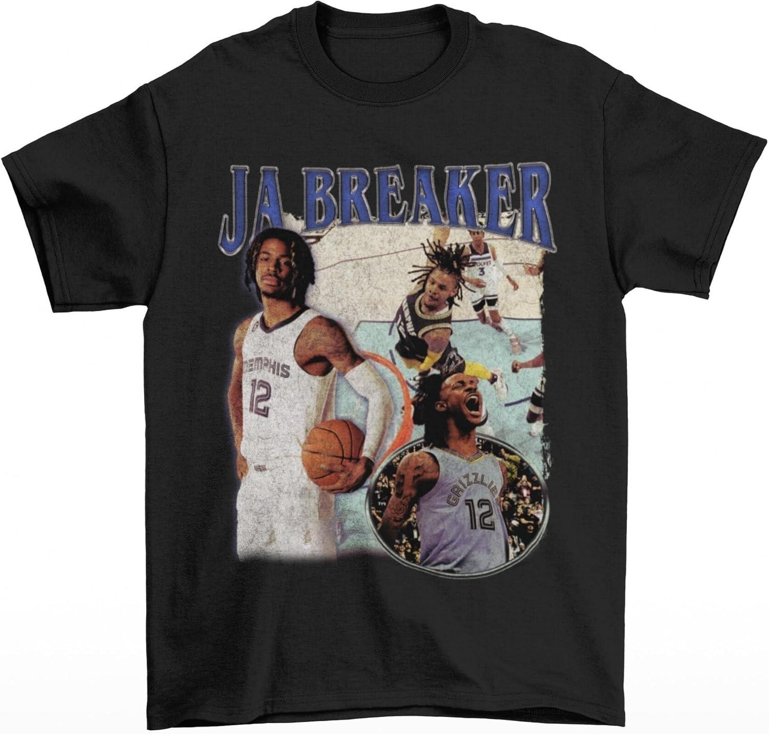 Джа Морант Джа Брейкер Винтажный стиль Мемфис Футболка S чёрный