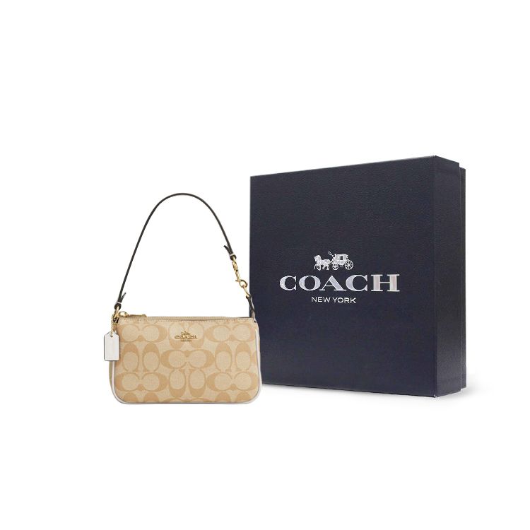 Coach Nolita 19 Vintage Classic Logo PVC Shoulder Bag Women Shoulder Bag Khaki CS442-IMDQC