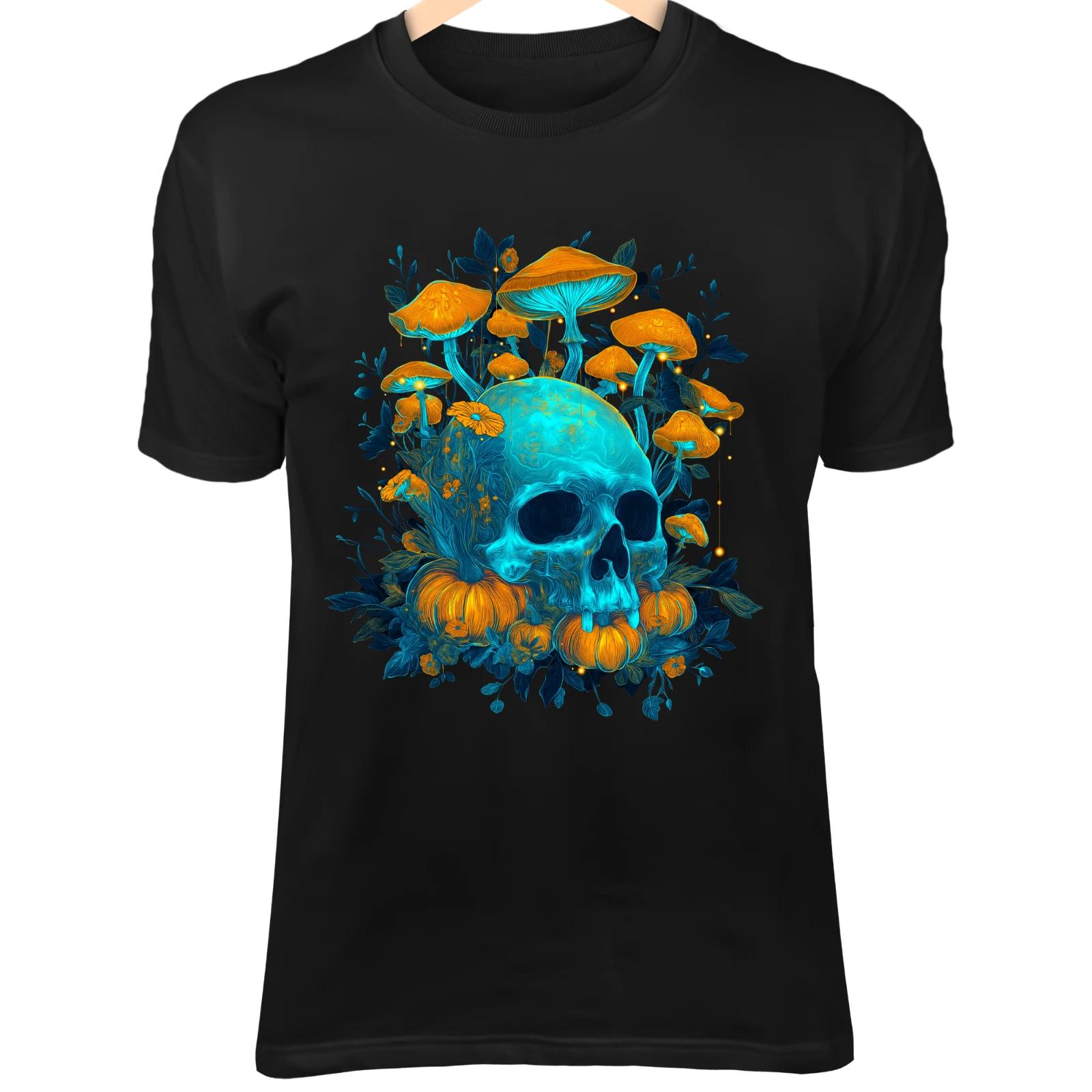 Haunted Skull Shrine - Glowing Pumpkins, Neon Mushrooms & Enchanted Halloween 2XL
