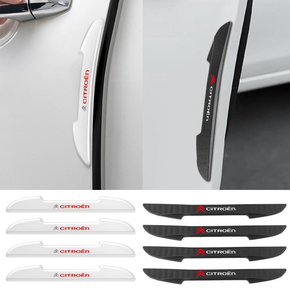 4Pcs Car Styling Car Door Rearview Mirror Anti-collision Stickers Bumper Protector Strip For Citroen C1 C2 C3 C4 C4L C5 C6 C7 C8 alo256