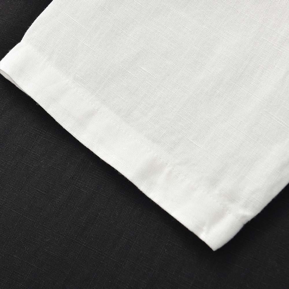 Haut décontracté à manches longues en chanvre blanc Tencel lin pour femme Rain Dew