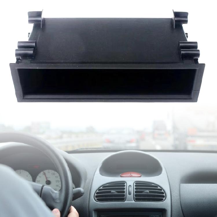 Universal Car Storage Box Single Layer Auto Single Din Dashboard Radio Pocket