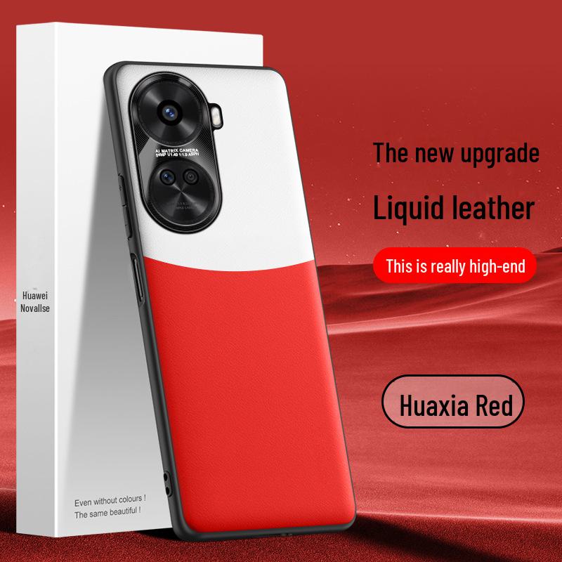 Schützende Flüssiglederhülle für das Huawei Nova 11 SE Mobiltelefon, Anti-Fall-Design, Versand einzeln möglich.