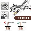 Perforator Piele, Perforator Rotativ cu 6 Mărimi pentru Găuri de Mână pentru Curea, Multi-Mărimi Ușor pentru Bricolaj Acasă, Potrivit pentru Artizanat din Piele pentru Curea