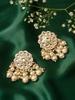 Gold Tone Kundan & Pearls Wedding Collection Dangle Earring For Women