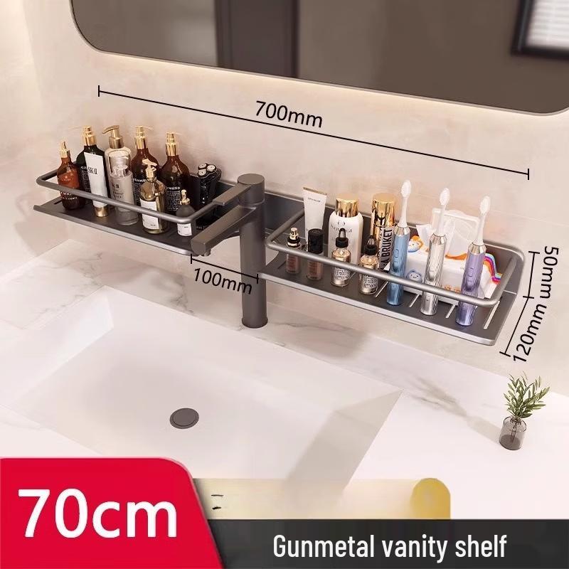 Cmaos Bathroom Faucet Storage Shelf