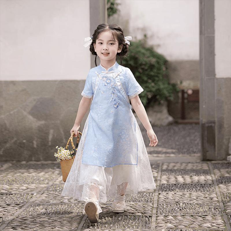Girls' Summer Chinese Style Qipao Dress