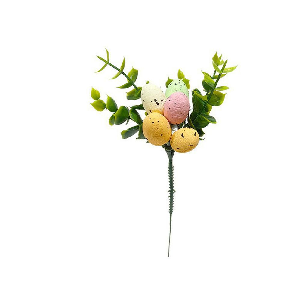 Easter Faux Egg Flower Branch Made Of  And Lightweight Plastic For Long-lasting Seasonal Use.