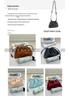 Women's 2026 New Korean Style Lambskin Cloud Bag: Fashionable Pleated Design, Versatile Drawstring, Single Shoulder, Crossbody Bag.
