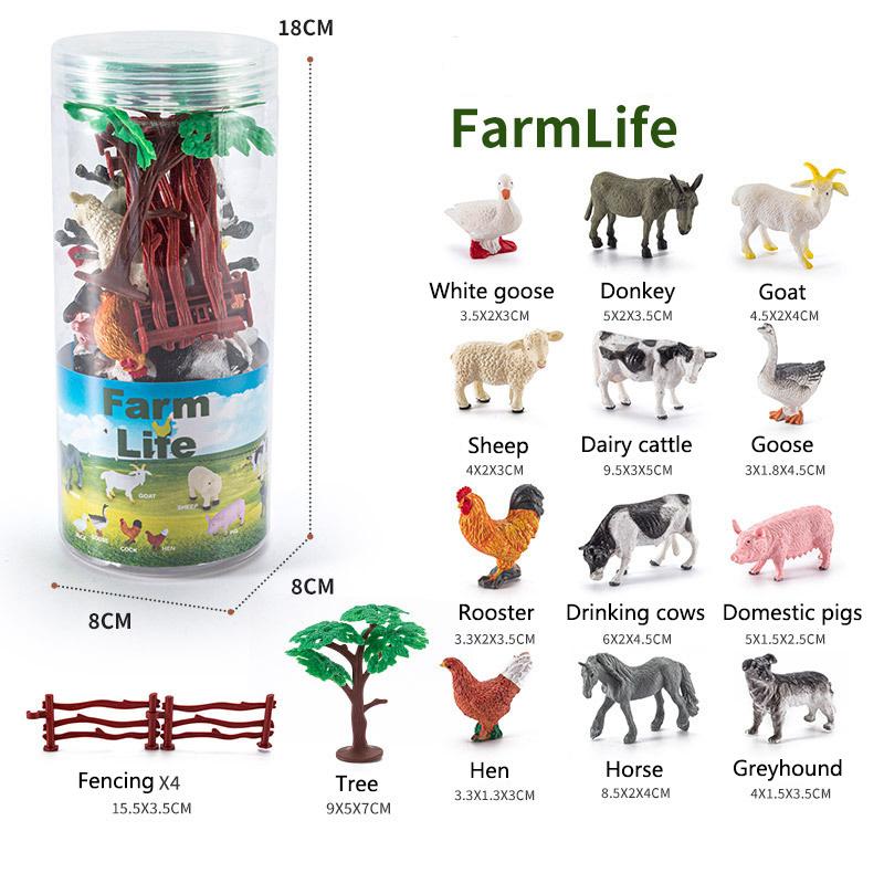 

Міні Іграшки-Відерця з Тваринами Світ Динозаврів Морське Життя Розвиваючі Іграшки Для Дітей Farm Animals