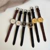Ancient European Trend High-End Sense Retro Couple Watch Little Bee Pointer Niche Belt Watch Women'S