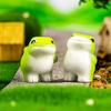 Yousheng Mini Resin Frog Figurine Small Little Animal Ornament Cartoon Miniature Frog Statue for Micro Fairy Garden Landscape DIY Terrarium Crafts
