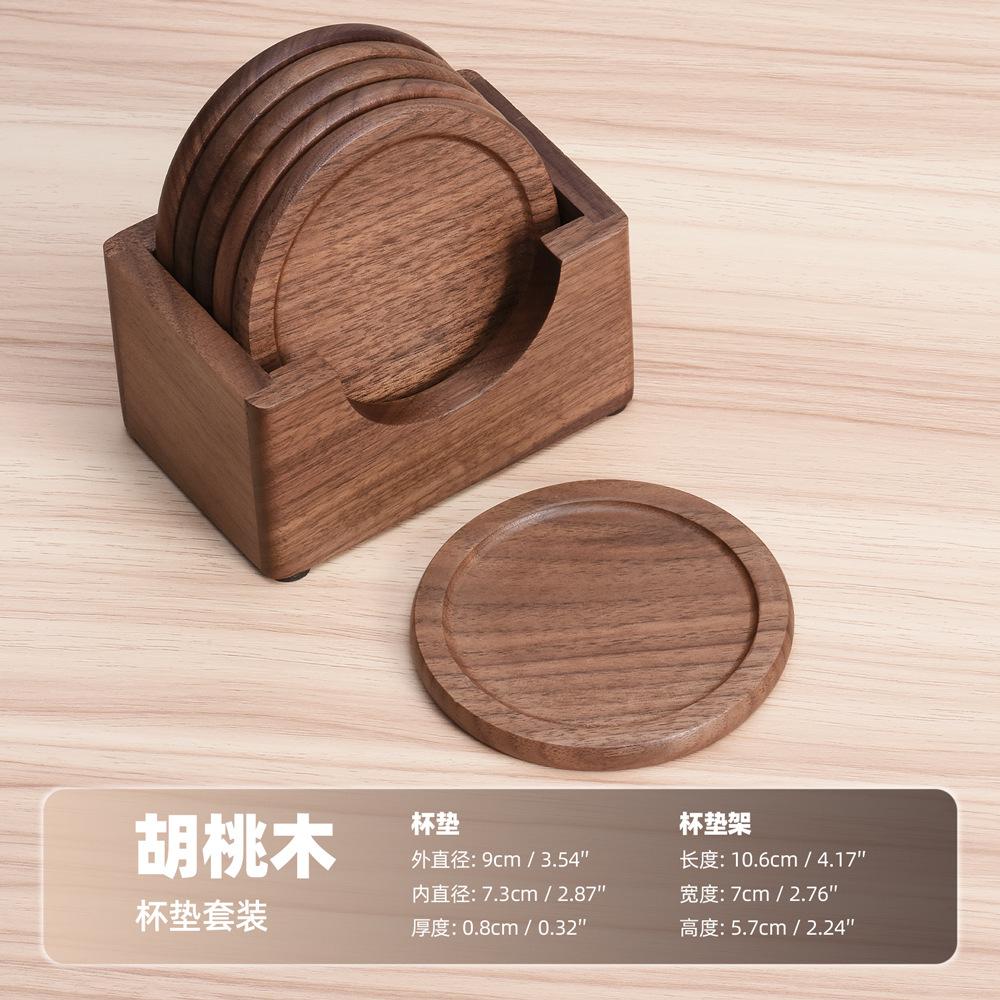 Holz-Untersetzer japanische Teezeremonie Teetasse Buche Isolierunterlage Teetassen-Unterlage Walnuss-Unterlage Untersetzer