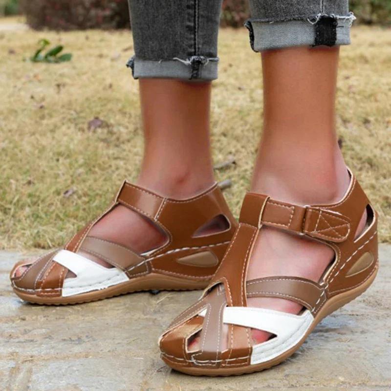 Fashion Summer Sandals Women 2025 Outdoor Walking Shoes Non-Slip Sandals Ladies Wedge Sandals Woman Casual Sandal Women Footwear Female
