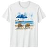 Beach Lighthouse Chairs Seaside Mens T-Shirt Womens Tee Graphic Top