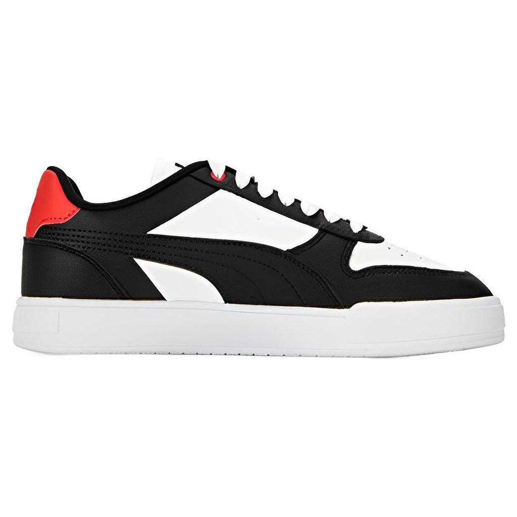 Puma Caven Dime Synthetic Leather Low-Top Sneakers Unisex Sneakers White Black Red 384953-16