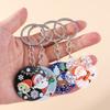 Niedliche Harz Weihnachts-Schlüsselanhänger Weihnachtsmann Schneemann Weihnachtsbaum Schlüsselringe für Männer Frauen Handtaschen-Anhänger DIY Schmuck Geschenke