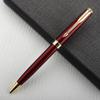 Luxury Metal Ballpoint Pen Stainless Steel Golden Trim Gift Writing Stationery Office School Supplies