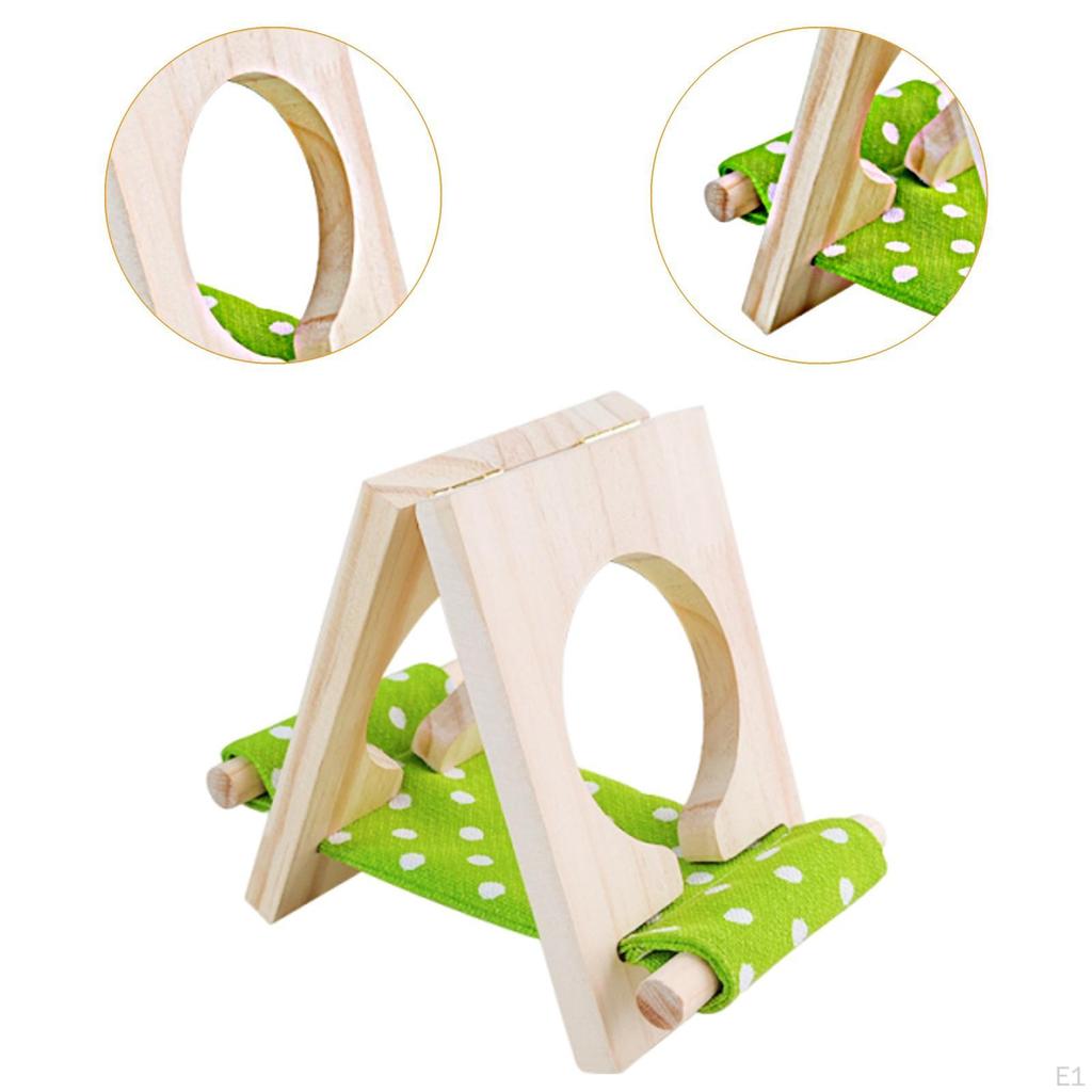Wood Hamster Bed Cage Accessories Hideout Hideaway Landscape Ornament Habitat Decor Fun for Gerbils