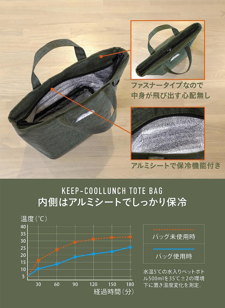 CB JAPAN BOCCA Insulated Lunch 8L Aluminum Khaki Tote, Capacity, Interior,