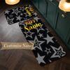 kiss band (1) Customize Name Flannel Kitchen Mat Soft Non-Slip Kitchen Floor Runner Rug for Home Kitchen Decor