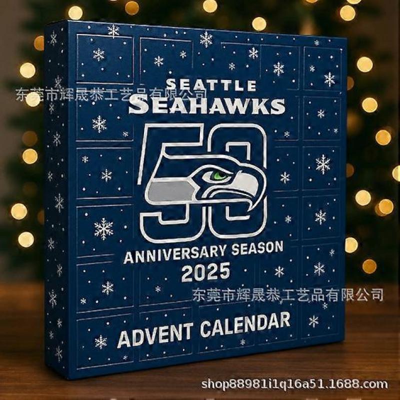 Seattle Seahawks 50th Anniversary Advent Calendar Officially Licensed NFL Football Team Collectible